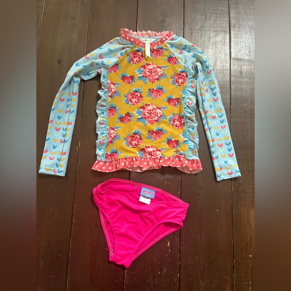 Size 6 Matilda Jane Wind Surfer rash guard swim top bathing suit